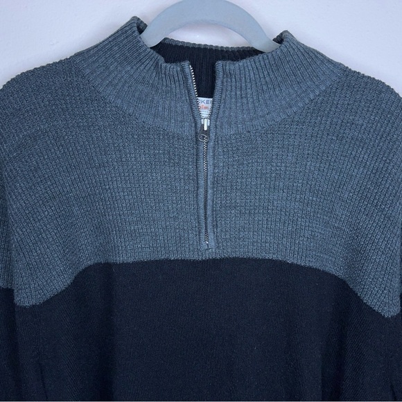 XL DOCKERS GREY BLACK CARDIGAN PULLOVER SWEATER LONG SLEEVE - Picture 3 of 8